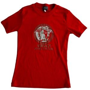 Versace Jean Couture Red Top